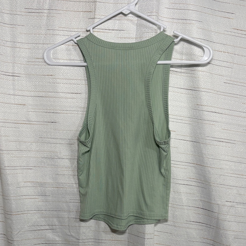Olivia Rae Sage Ribbed Tank Top - Picture 5 of 5